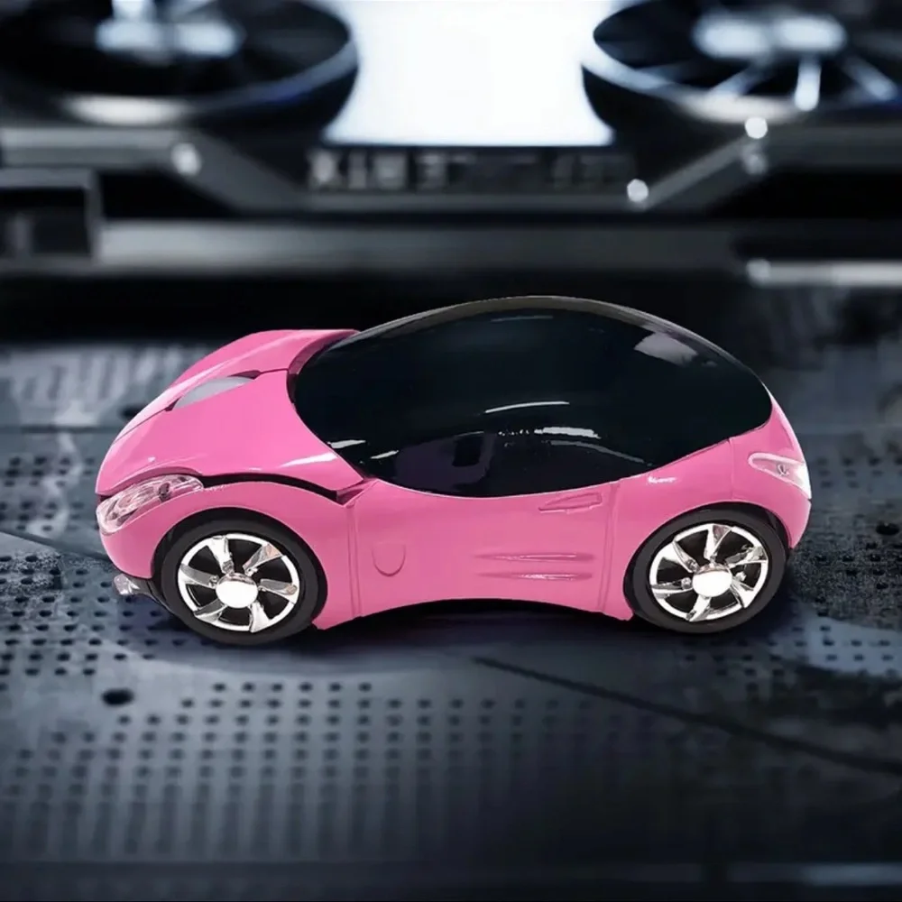 Mouse, Universal Mini Portable Wireless Mouse, NEW, Pink Car Shaped Mous…